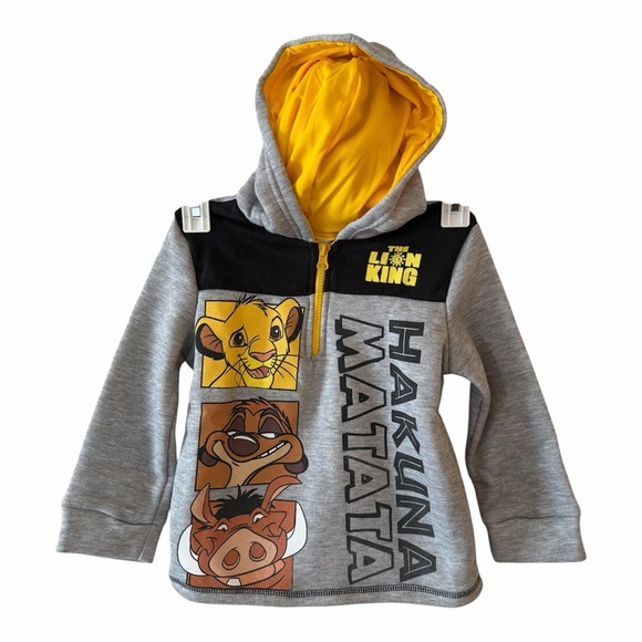 Disney Other - Disney The Lion King Gray and Yellow Hoodie